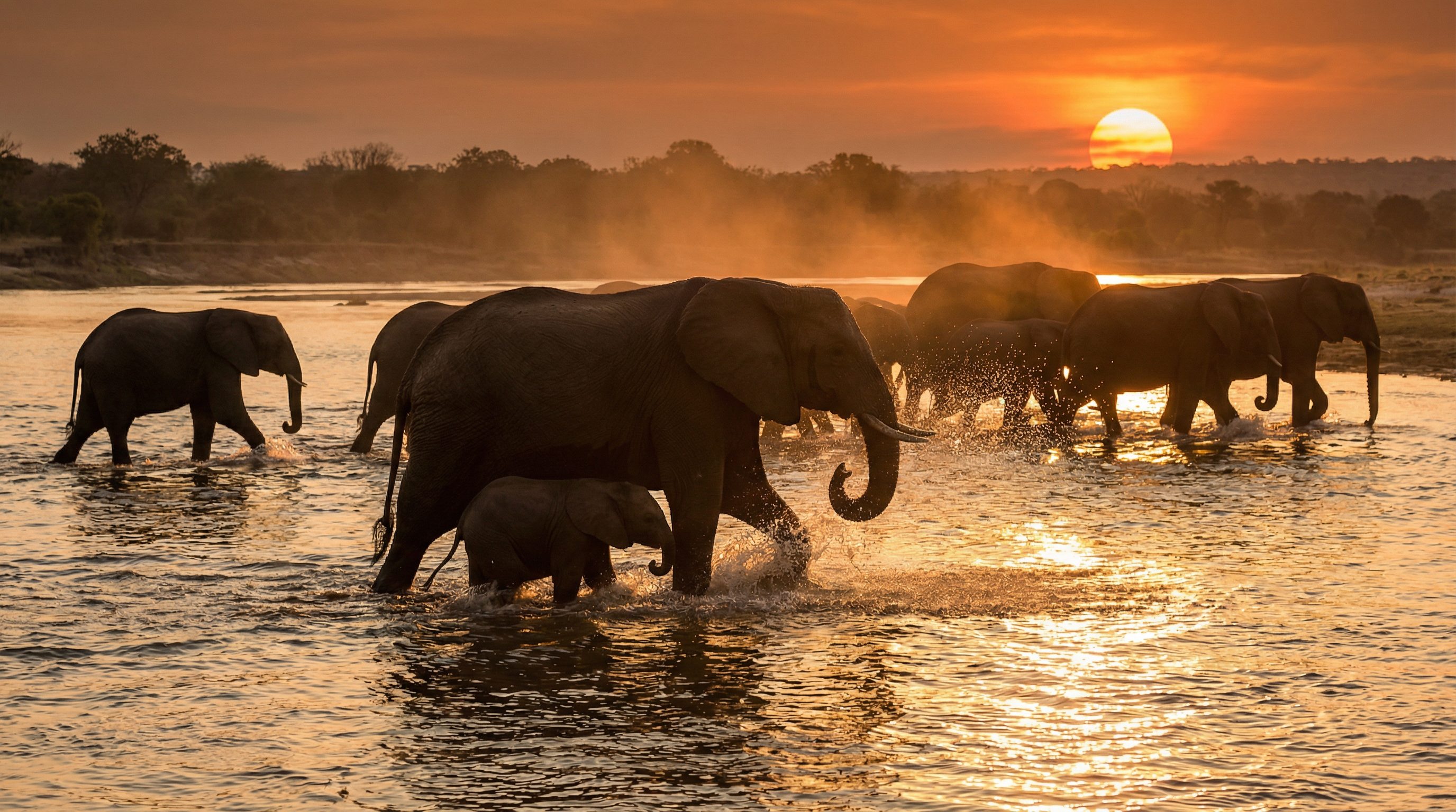 反差视频：非洲象群迁徙视频