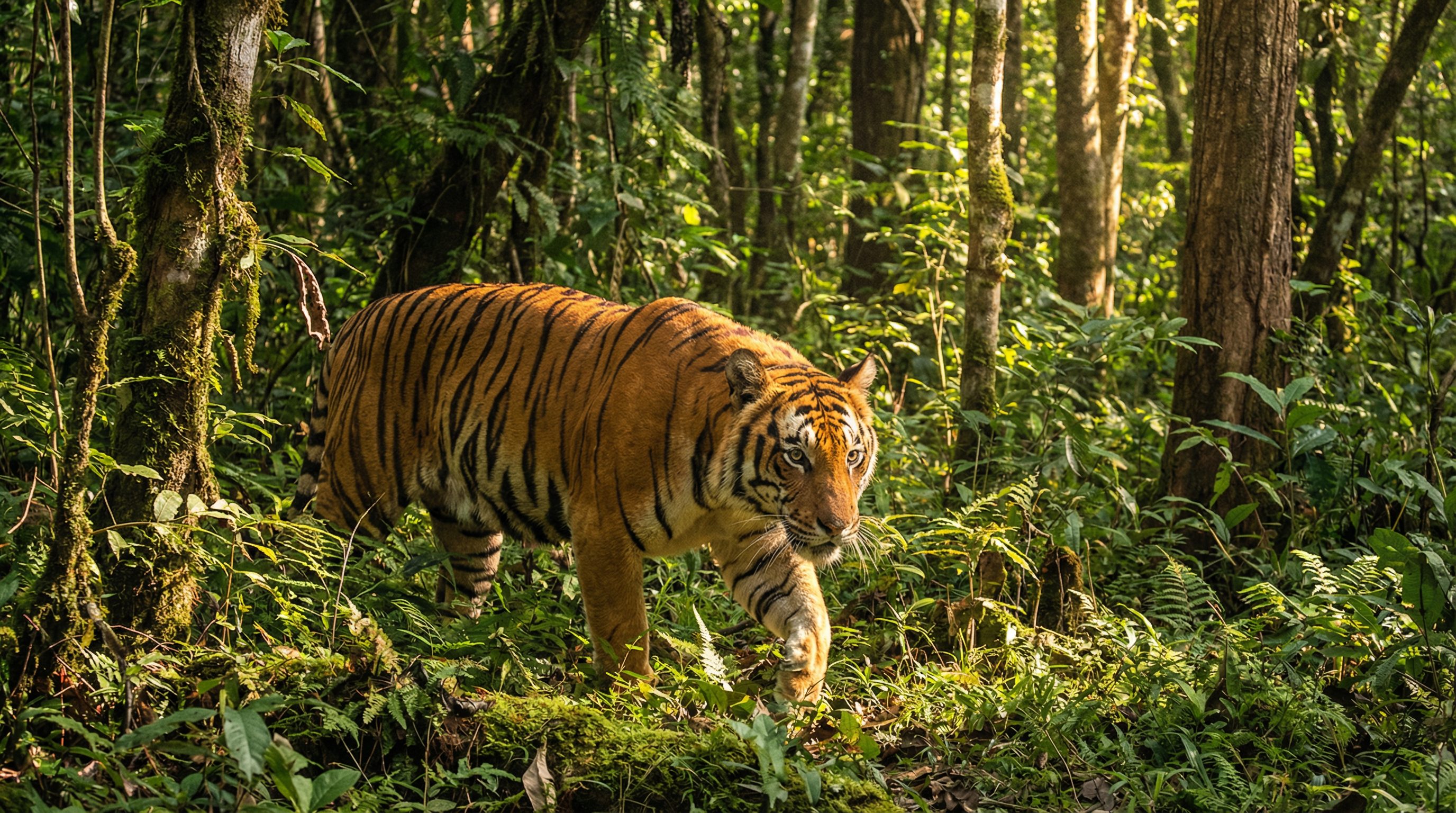 反差视频：孟加拉虎丛林巡视视频